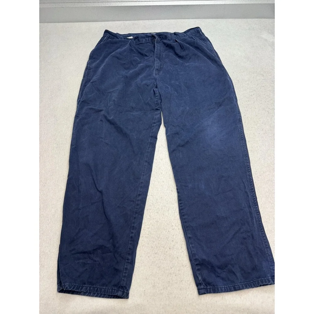 Vintage Polo Ralph Lauren Pants Mens 35x30* Blue Pleated Chino USA Relaxed Fit